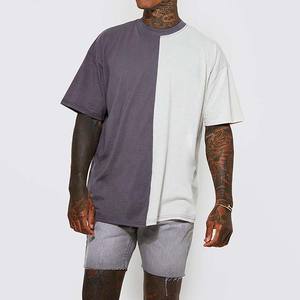 Ropa de hombre de manga corta con diseño de logotipo personalizado OEM de color de contraste, camisas de talla grande para hombre, ropa de calle de algodón y poliéster, todas las tallas - Product Image 3