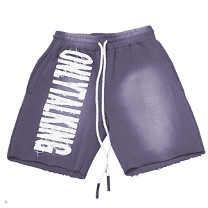 Customized Acid Wash <b>Short</b> with Sun Faded French Terry Distressed Embroidery <b>Patch</b> Solid Pattern 100% Cotton Casual OEM Service - Product Image 3