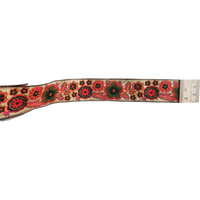 Cinta de tela para costura artesanal de 1,10 pulgadas, cinta de tela decorativa tejida Jacquard con patrón de flores para bricolaje