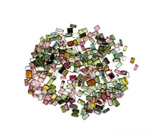Haute Qualité 50 CT Multicolore Baguette Coupe Lâche Tourmaline Lot 9mm Rose IGI Certifié Pierres À Facettes Naturelles Traitées Thermiquement - Product Image 3