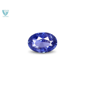 Saphir bleu naturel facetté - 3,3 carats 10 mm Luxe traité thermiquement - Product Image 1