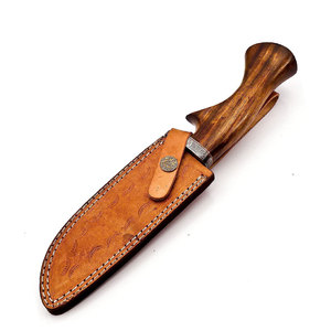 Cuchillo Bowie de Supervivencia con Hoja Fija de Acero y Mango de Madera de Palisandro, Cuchillo de Caza Táctico de Damasco para Exteriores, Envío Rápido - Product Image 5