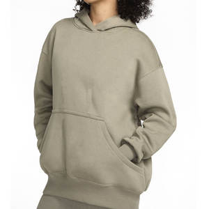 Sweat à capuche surdimensionné de qualité supérieure pour hommes et femmes Personnalisable en 45 couleurs vives Logo avant Grande taille pour l'hiver - Product Image 3