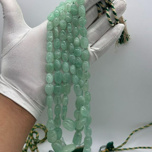 Perles ovales lisses en émeraude russe en vrac, de 6x8 mm à 18x21 mm, pierres précieuses vertes de qualité supérieure pour bijoux - Product Image 5