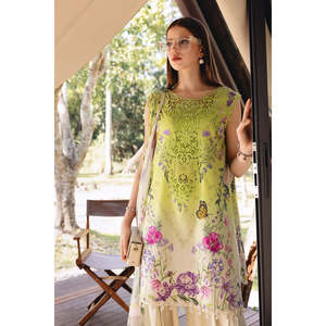 MPRINTS Collection Printemps-Été 2026 D09-A Robe en mousseline brodée col rond sans manches coupe ample longueur genou formelle ODM - Product Image 3