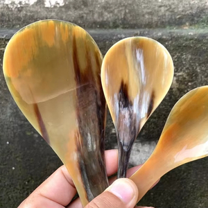 ช้อนส้อมแบบใช้แล้วทิ้งมีสไตล์แบบพรีเมียมช้อนสำหรับรับประทานอาหารทำจากเขาควายและวัว - Product Image 1