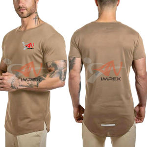 T-shirt en coton de haute qualité pour hommes avec logo imprimé personnalisé et col rond pour la mode estivale - Product Image 3