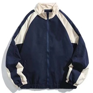 Nouveau design coupe-vent personnalisé pour extérieur, imperméable, veste à demi fermeture éclair avec capuche en polyester et nylon, veste de moto randonnée décontractée pour hommes - Product Image 1