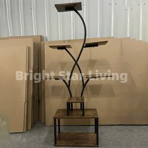 Portapiante a 8 Ripiani a Forma di Albero in Ferro Verniciato a Polvere per Interni/Esterni Scaffale Angolare Alto per Soggiorno Patio Balcone Giardino Decor - Product Image 2