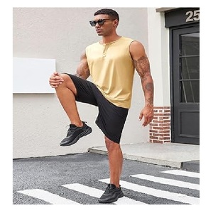 คอลเลกชันใหม่เสื้อกล้ามลำลองแบบมีสไตล์เสื้อเจอร์ซีย์ผ้าฝ้าย100% ใส่สบายแขนกุดสีทึบ - Product Image 4