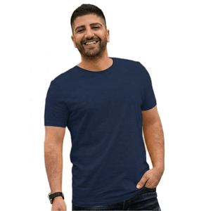 Camiseta de Manga Corta para Hombre, Color Naranja Sólido, Corte Regular, Cuello Redondo, Estilo Casual, 100% Algodón Jersey - Product Image 4