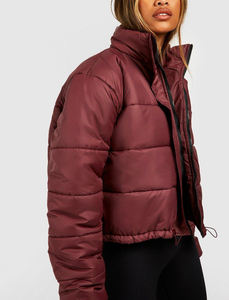 Nouvelle conception sur mesure, veste matelassée à capuche chaude d'hiver pour femmes, respirante, imperméable, rembourrage en coton, fermeture éclair - Product Image 3