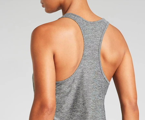 Couleur gris chiné léger séchage rapide évider femmes Gym Yoga débardeur femmes - Product Image 5