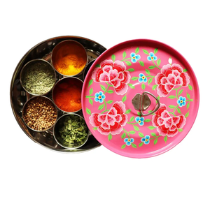 Boîte traditionnelle de conteneurs d'épices en acier inoxydable de nouveau design Produit de haute qualité Boîtes de conteneurs de condiments en acier - Product Image 5