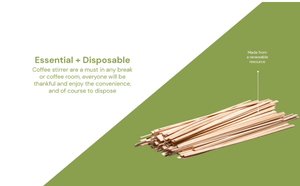 ไม้คนกาแฟแบบย่อยสลายได้แท่งแบนทรงสี่เหลี่ยมสำหรับร้านขายเครื่องดื่ม - Product Image 4