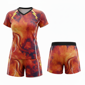 Ensemble d'uniformes de volley-ball et de rugby personnalisés |   Vêtements de sport respirants à séchage rapide 100% polyester |   Kit d'entraînement d'équipe Impression de logo personnalisée - Product Image 2