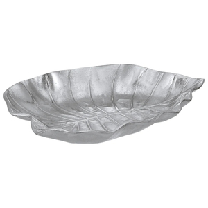 Plateau de service en acier inoxydable en forme de feuille vintage plateau de service alimentaire ou collation à un prix abordable - Product Image 5
