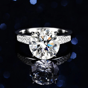 925 Silver Gold Plated Women's Hip Hop New <b>Iced</b> Moissanite <b>Ring</b> VVS IGI Certified Custom Pass Diamond Tester Jewelry - Product Image 2