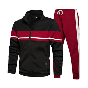 Custom Logo Zipper Up <b>Plain</b> <b>Tracksuit</b> For Mens Zipper Up <b>Plain</b> Jogging Suit Blank/<b>Plain</b> With Full Customization - Product Image 1