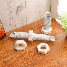 Servilleteros de mármol y soporte, centros de mesa, decoración de madera, mármol Natural, uso hecho a mano a bajo precio - Product Image 6