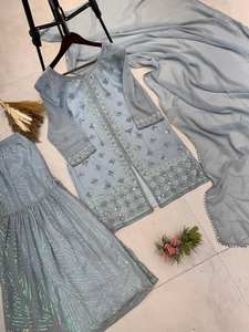 FANCY REAL ESPEJO TRABAJO TOP Y SHARARA CON DUPATTA - Product Image 2