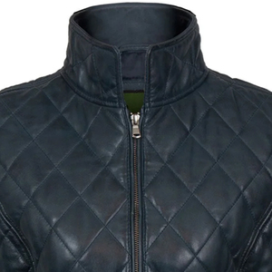 Recién llegado, Chaleco de cuero de motociclista para mujer, estilo informal, cuero genuino de alta calidad con relleno de algodón, precio bajo de MOQ para invierno - Product Image 2