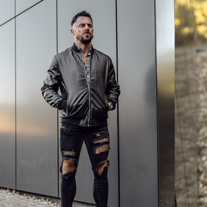 Unisex Men's Real Leather Biker Jacket Stand Collar Windbreaker Streetwear Custom Logo Front Winter <b>Canvas</b> <b>Plain</b> Dyed Wholesale - Product Image 3