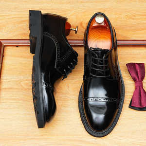 Chaussures pour hommes de haute qualité, décontractées, sportives, en cuir de vache, mocassins faits à la main, en daim noir italien, semelles en caoutchouc, chaussures habillées pour affaires - Product Image 2