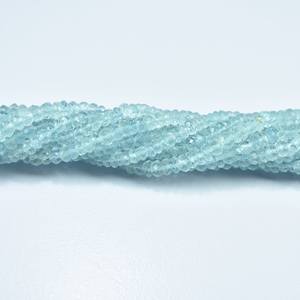 Cuentas Redondas Facetadas de Aguamarina Natural de 4 mm, Calidad AAA, Hilo de 13 Pulgadas para la Elaboración de Joyas a Precio de Mayoreo - Product Image 3