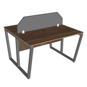 HBTC049 Mesa de Trabajo Contemporánea Minimalista para 2 Personas, 120x120cm, Melamina, Contrachapado, Patas de Ensamblaje para Muebles de Oficina - Product Image 3