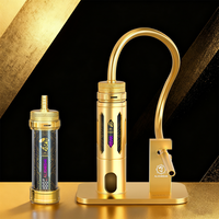 Hookah Shisha Elektrik Kustom Baru dari Baja Anti Karat dengan Finishing Cermin, Dapat Diisi Ulang dengan Mesin CNC