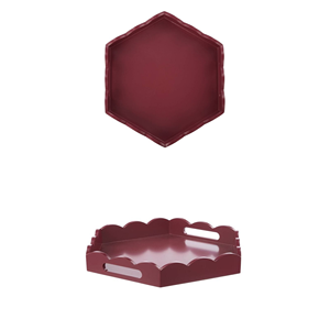 ถาดเสิร์ฟชาไม้แล็กเกอร์สีพาสเทลสไตล์โบโฮสำหรับห้องนั่งเล่นหรือตกแต่งโต๊ะขายส่งจากเวียดนาม - Product Image 5