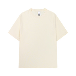 เสื้อยืดคอกลมแขนสั้นผ้าฝ้ายสีพื้นสำหรับวัยรุ่นเสื้อผ้าแนวสตรีทของโรงเรียนเสื้อยืดโอเวอร์ไซส์ออกแบบโลโก้ได้ตามต้องการ - Product Image 5