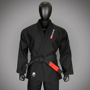 Gi de Jiu Jitsu noir personnalisé pour adultes, uniforme de tissage de perles BJJ MMA avec broderie de logo et service de vêtements de sport OEM - Product Image 2