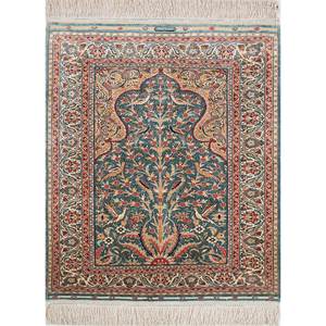 Tapis en soie noué à la main Gulmarg, motif floral rouge-orange, rectangulaire, pour salon, tapis de couloir pour la maison, Pae-5581 - Product Image 1