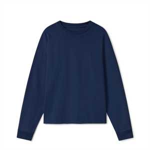 T-shirts en coton pour hommes au prix de gros T-shirts pour hommes imprimés à manches longues anti-boulochage 300 grammes - Product Image 1