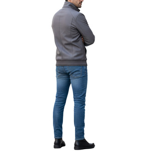 Blouson bombardier tendance pour homme offrant une durabilité durable fabriqué avec un tissu confortable adapté - Product Image 4