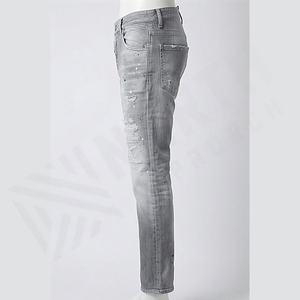 Pantalones Vaqueros Ajustados de Moda para Hombre, Color Personalizado, Pantalones de Mezclilla de Alta Calidad a Bajo Precio, Pantalones Rotos al por Mayor, Color Personalizado - Product Image 3