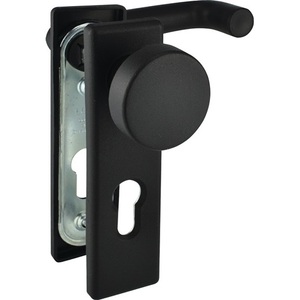 Ensemble de protection incendie en plastique noir BEVER 81P pour portes d'épaisseur 40-66 mm, fixation carrée DIN PZ pour casiers de rangement gauche/droite - Product Image 1