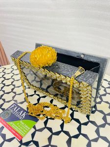 Bolso de mano de resina para mujer hecho a mano de moda al por mayor, bolso de mano de lujo con piedra de ágata Natural, borlas, diamantes, abalorios, bordado de perlas - Product Image 2