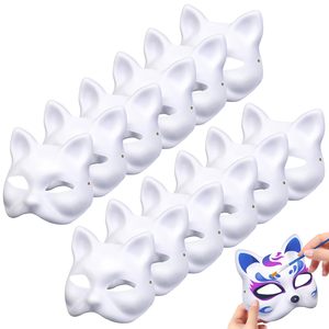 Máscara Blanca De Papel Maché Para Pintar – DIY Para Carnaval, Halloween Y Mascaradas, Tamaño Universal