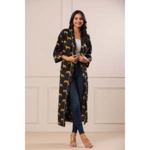 Milo Cheetah <b>Black</b> Kimono Cover-Up - Product Image 6