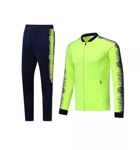 2022 Venta caliente de manga larga 100% algodón chándal deportivo respetuoso con el medio ambiente ropa de entrenamiento de fútbol con cremallera - Product Image 2