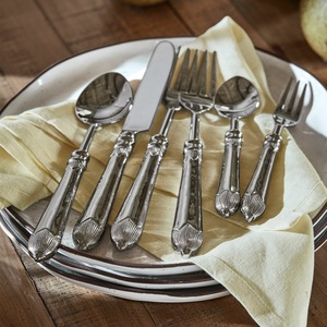 Ensemble de couverts en acier inoxydable avec poignée en laiton blanc, de qualité alimentaire, pour la maison et les dîners de mariage - Product Image 4