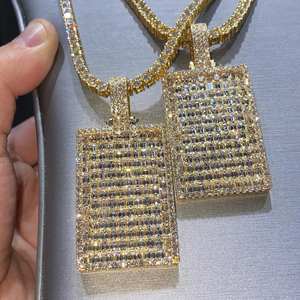 Colgante de búho volador de Plata de Ley 925 hecho a mano, Diamante de moissanita 3D hielo/letra de sueño West plateado Hip Hop Dream Charming Charm - Product Image 3