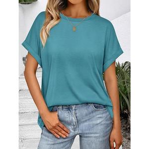 Nueva colección Servicio OEM Sólido Mujer 100% Algodón Manga corta Respetuoso del medio ambiente Transpirable Camiseta de secado rápido Bangladesh - Product Image 6
