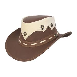 Sombrero de Vaquero Clásico Personalizado de Fieltro 100% Cuero, Ala Ancha, Banda de Cuero, Estilo Occidental, para Deportes, Casual - Product Image 3