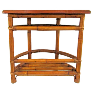 Palmealux โต๊ะข้างหวายธรรมชาติ, ขนาดคอนโซลขนาดโต๊ะยังไม่เสร็จที่ปรึกษาห่วงพาร์ทิชันแบบหมุนเวียน - Product Image 3