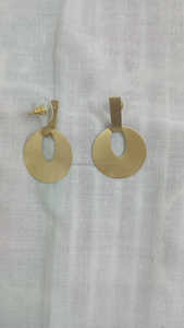 Handmade Brass Hoop <b>Earrings</b> Customizable Size Drop Fashion Jewelry Hot Sale with Gift Packing 1 Pair - Product Image 5