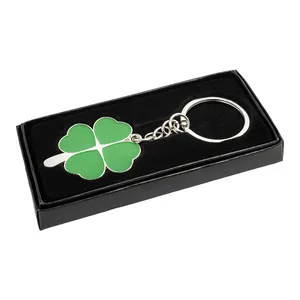 Porte-clés trèfle en métal personnalisé, gadgets porte-bonheur sur mesure - Product Image 2